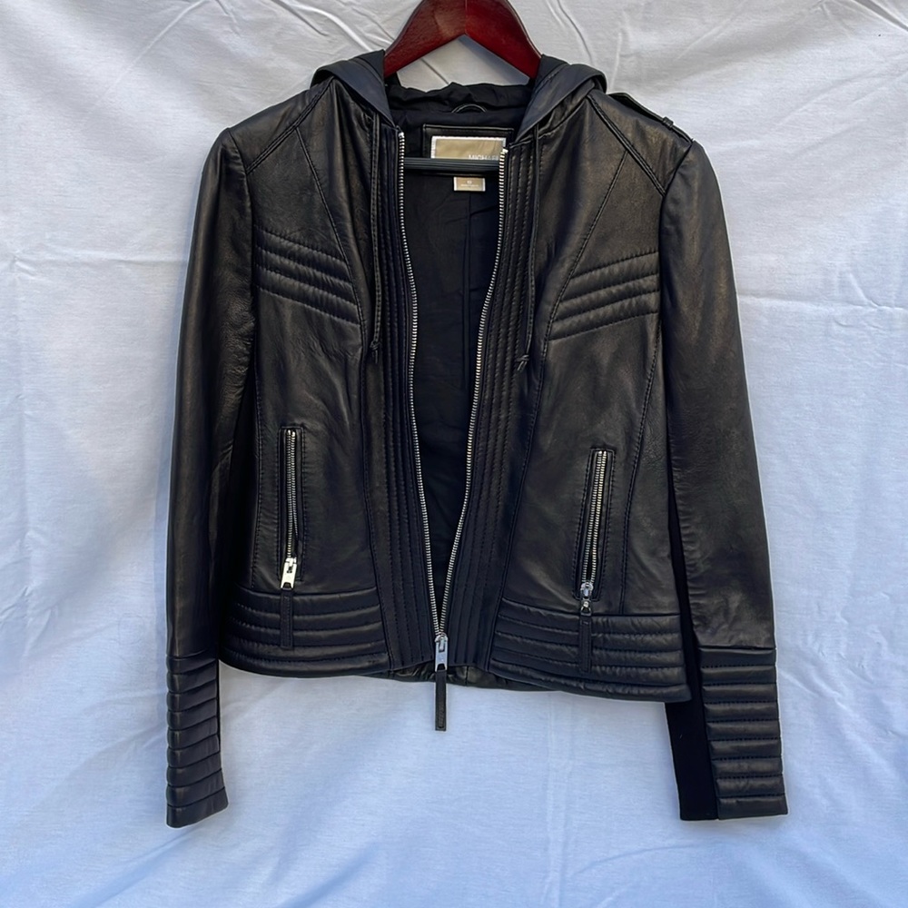 Gorgeous Michael kohrs Black Leather Jacket